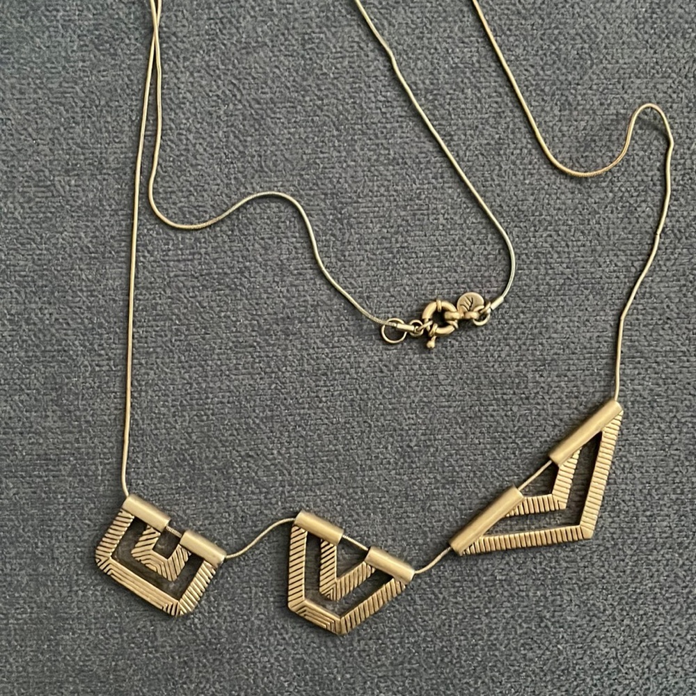 Madewell geometric gold necklace